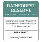 Copper Moon Dark Roast Whole Bean Coffee, Rainforest Reserve Organic Blend, 2 Lb