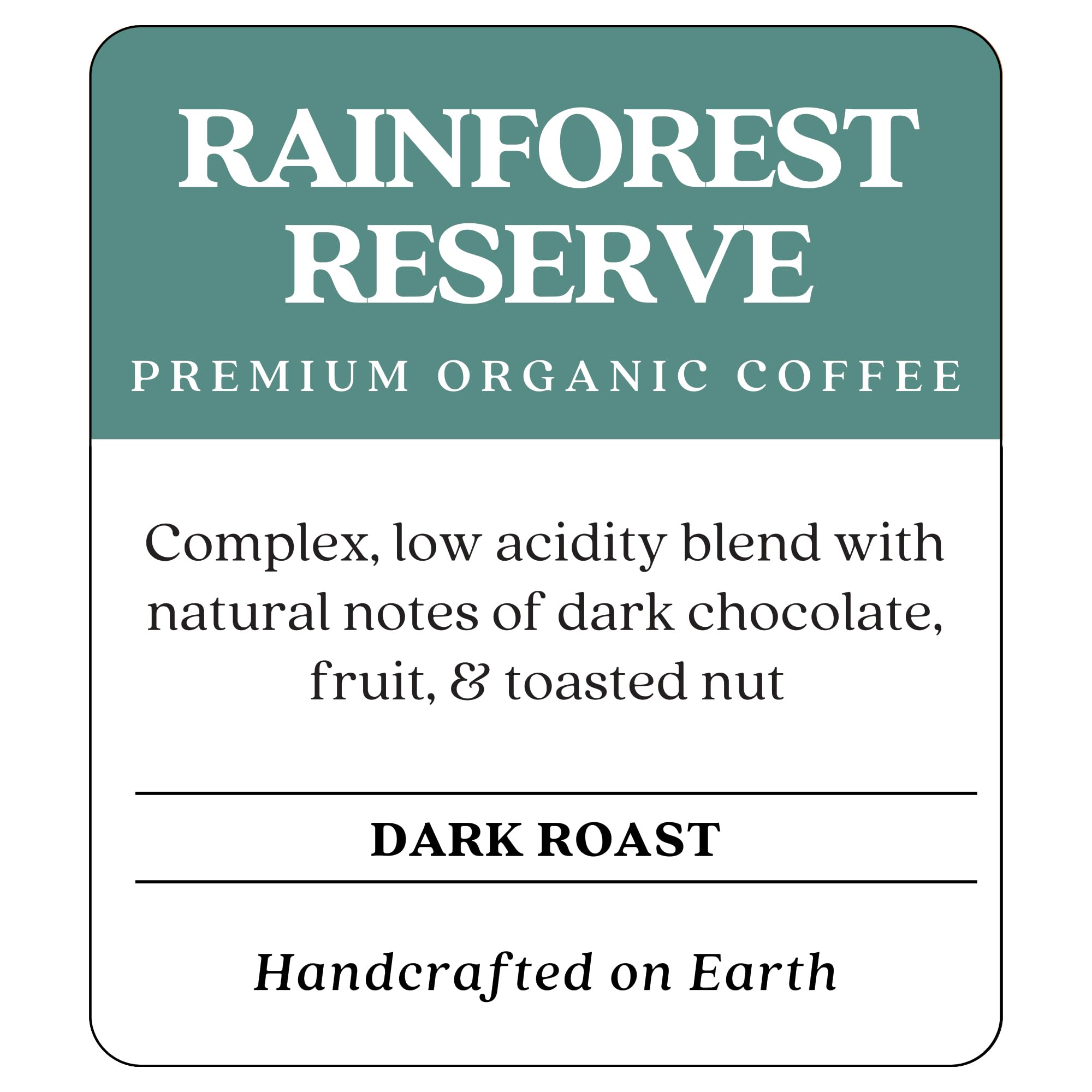 Copper Moon Dark Roast Whole Bean Coffee, Rainforest Reserve Organic Blend, 2 Lb