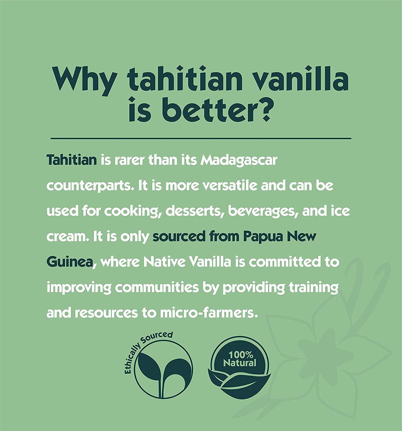 Vanilla Bean Powder - 1 oz - Premium 100% Pure Ground Vanilla Bean Powder - For Cooking, Baking, Coffee, Smoothies & Desserts - No Fillers or