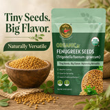Spice Magic Organic Fenugreek Seeds 8 oz (226g) | USDA Organic Methi Seeds (Semillas de Fenogreco) | Whole Aromatic Spice | Lab Tested | Resealable