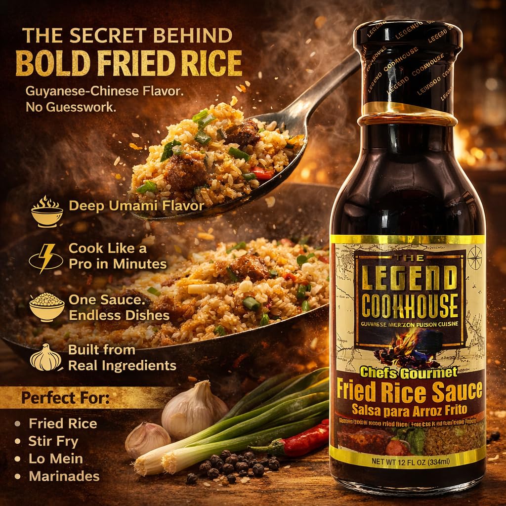 Legend Cookhouse Fried Rice Sauce - Authentic Stir Fry Sauce for Chinese Style Fried Rice, Lo Mein & Wok Cooking - Savory Soy Garlic Oyster Blend