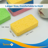 Temede Large Cellulose Sponges, Kitchen Sponges for Dish, Thick Heavy Duty Scrub Sponges, Non-Scratch Scrubber for Household, Cookware, Bathroom