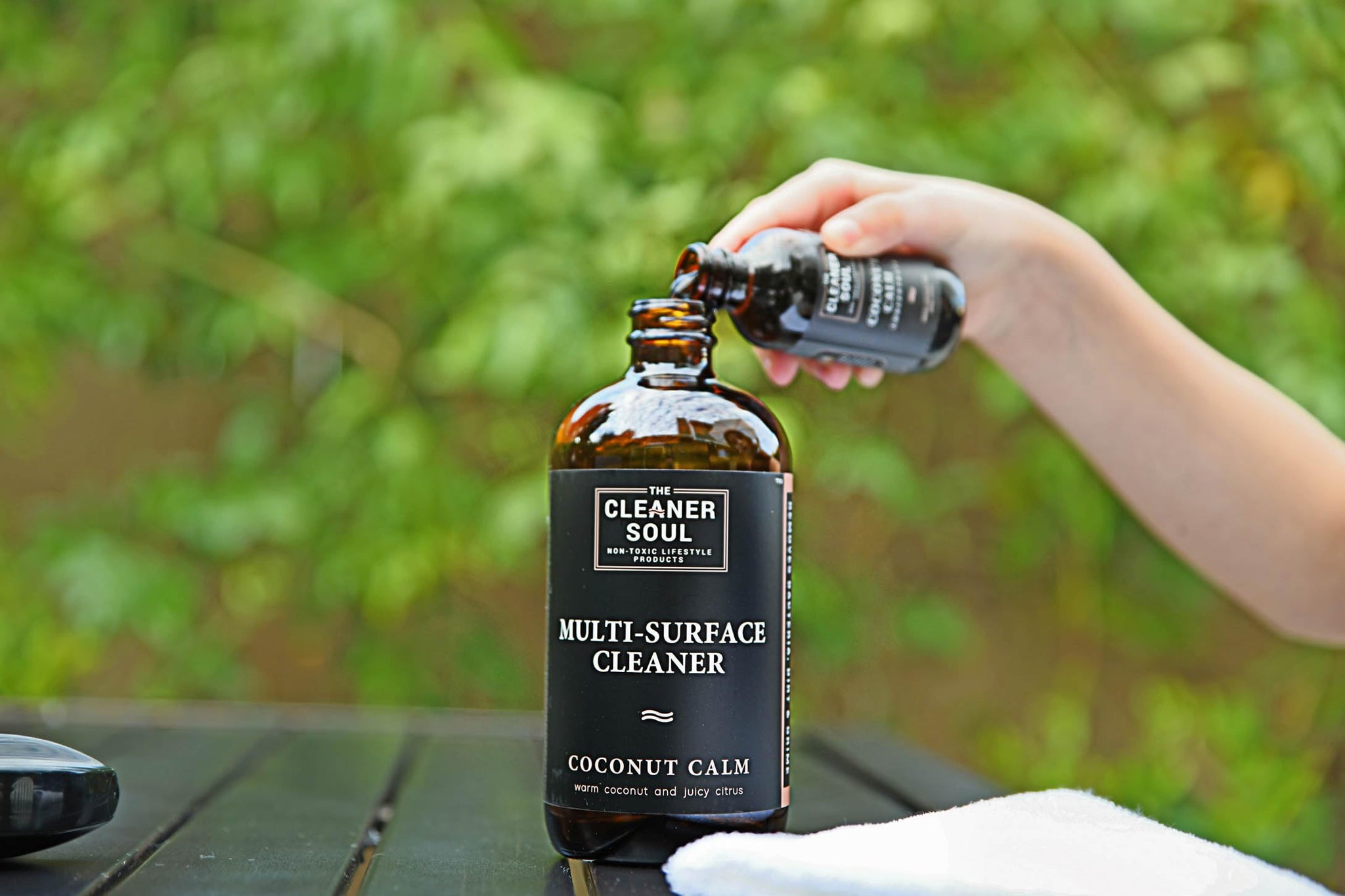 4 Refills - Natural All-Purpose Cleaner Concentrate Essential Oils, Glass Bottle, Non-Toxic, Multi-Surface (Sandalwood Serenity)