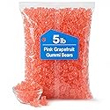 Pink Grapefruit Gummi Bears, Fruity Chewy Candy, 5 Pound Bulk Bag