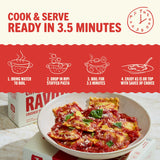Ripi Chicken Parmesan Ravioli - Crushed Tomatoes, Mozzarella & Basil - Frozen Pasta Meal - Ready in Under 5 Minutes, 9oz packs (6 Pack, Chicken