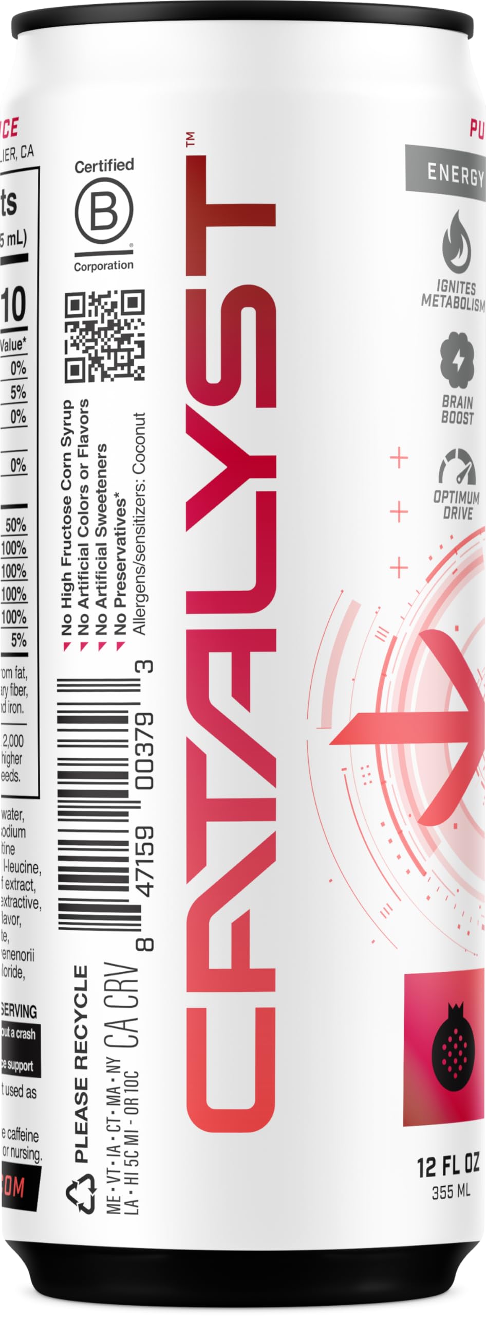 CATALYST | Pomegranate Power Energy Drink, 12 FL OZ, 12 Pack