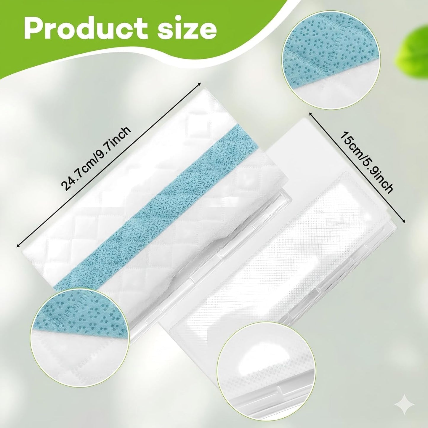 Vulxogo 20 Packs of Mop Replacement Pads,Disposable Hard Floor Vacuum Cleaner Pad Refills Compatible with VACMOP Pro VM252 VM251 VM250 VM200 VC205