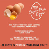 Al Dente Protein Pasta Cavatappi - 30g High Protein in 3.5oz Serving, Lower Carb, High Fiber. Cage-Free Eggs & Semolina. (Previously Carba-Nada