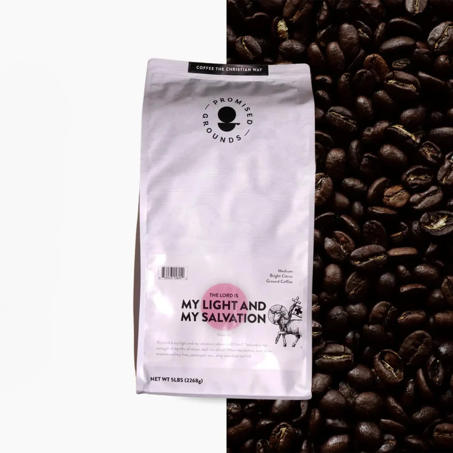 Psalm 27 | FIVE POUNDS | Single Origin Whole Bean Coffee 5 Lb | Medium Roast Christian Coffee | Missionary | Ethically and Organically Farmed |