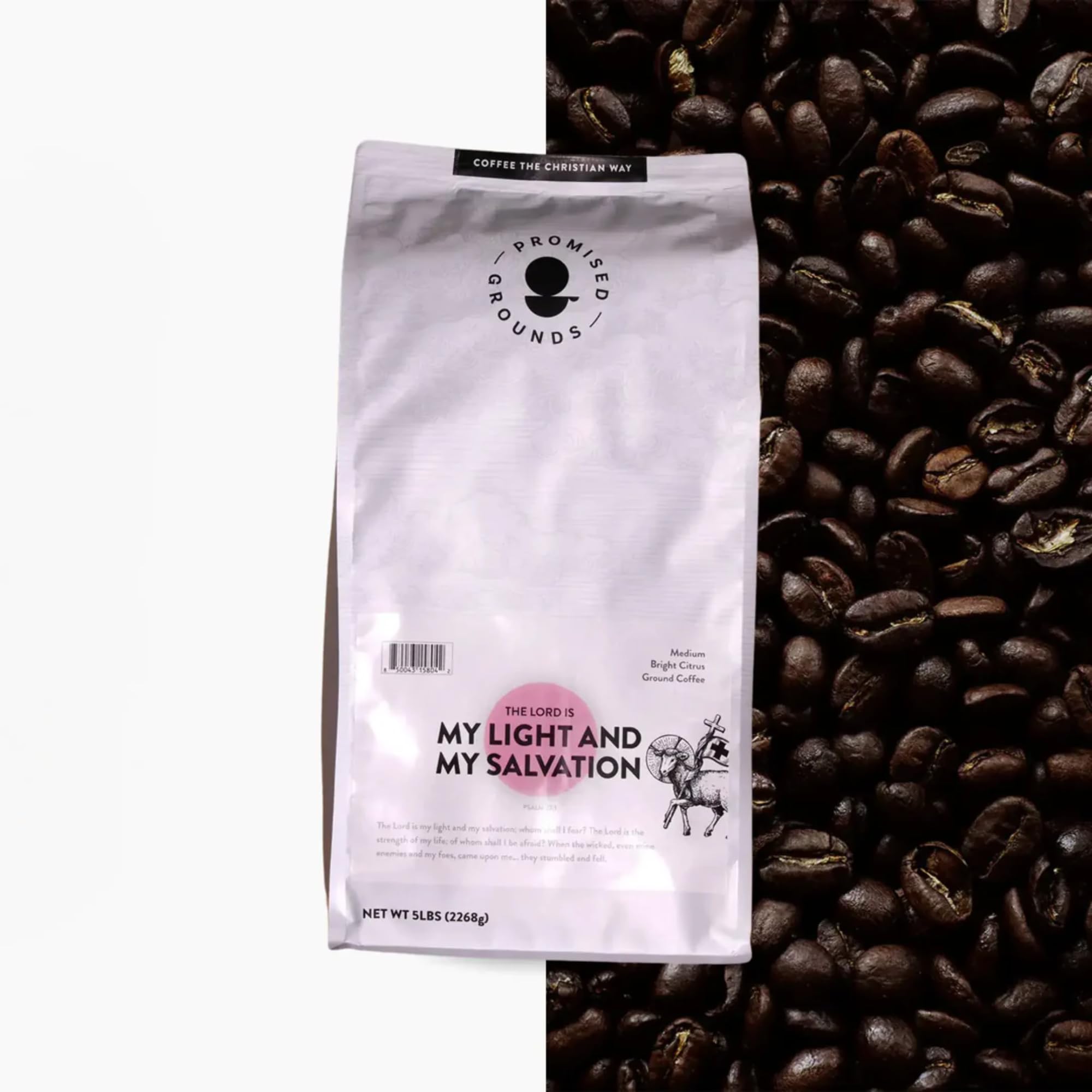 Psalm 27 | FIVE POUNDS | Single Origin Whole Bean Coffee 5 Lb | Medium Roast Christian Coffee | Missionary | Ethically and Organically Farmed |