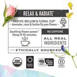 Numi Organic Damiana Herbal Tea Variety Pack - Relax, Focus & Uplift with Damiana, Butterfly Pea Flower, Lemon Balm, Gingko (Pack of 3), 16 Count