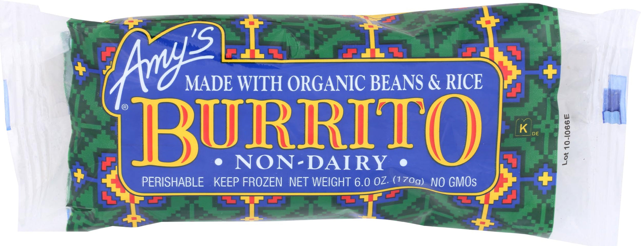 Amy's, Burrito Bean Rice, 6 Ounce