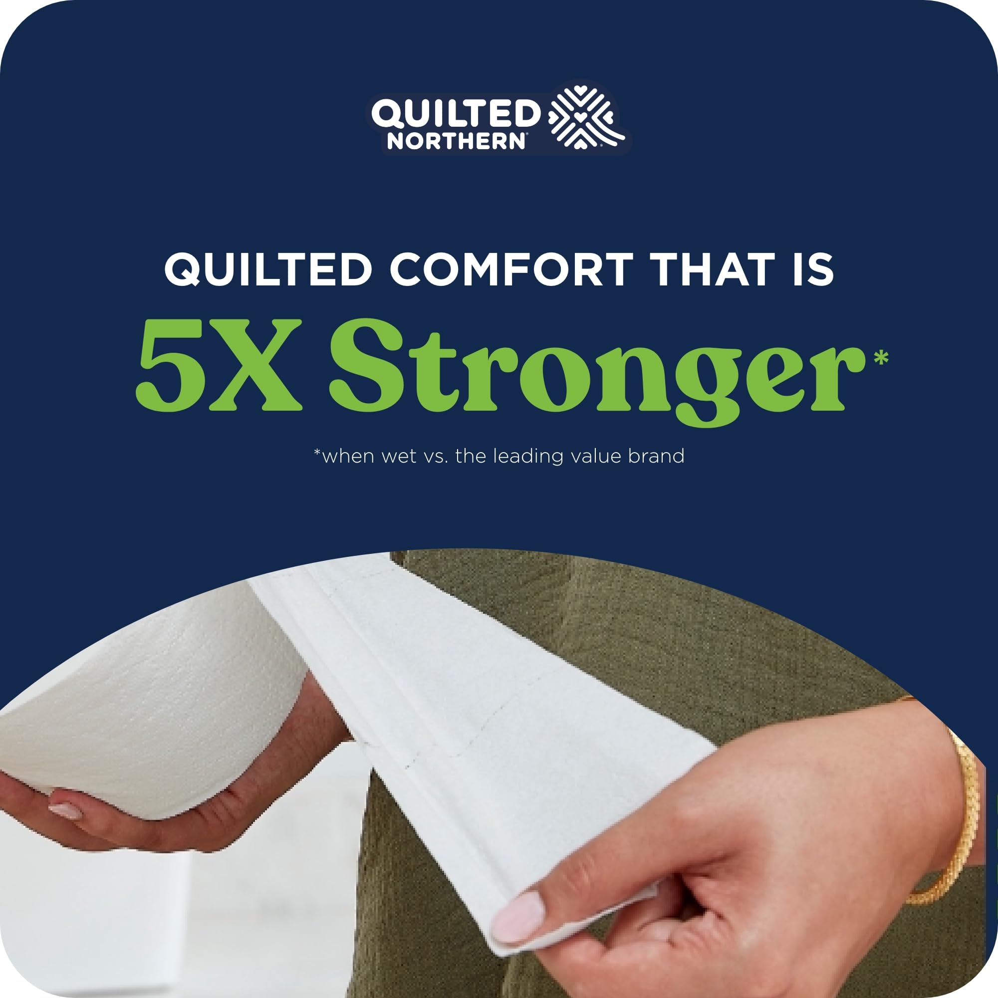 Quilted Northern Ultra Soft & Strong Toilet Paper, 6 Mega Rolls = 24 Regular Rolls, 5X Stronger*, Premium Soft Toilet Tissue