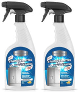 Wonderson 2-In-1 Stainless Steel & Glass Cleaner 16 Ounces - For Use On Appliances, Countertops, Sinks, Stovetops, Dishwashers, Windows, Bathrooms