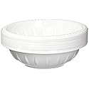 Kingzak Plastic Bowls - 40 oz | White | Pack of 20