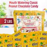 M&M Bulk Candy Bags 2Lbs - Milk Chocolate Peanut Butter Peanuts for Party Bags - Peanut Butter Ideal for Holidays, Parties, Bulk Candy Individually