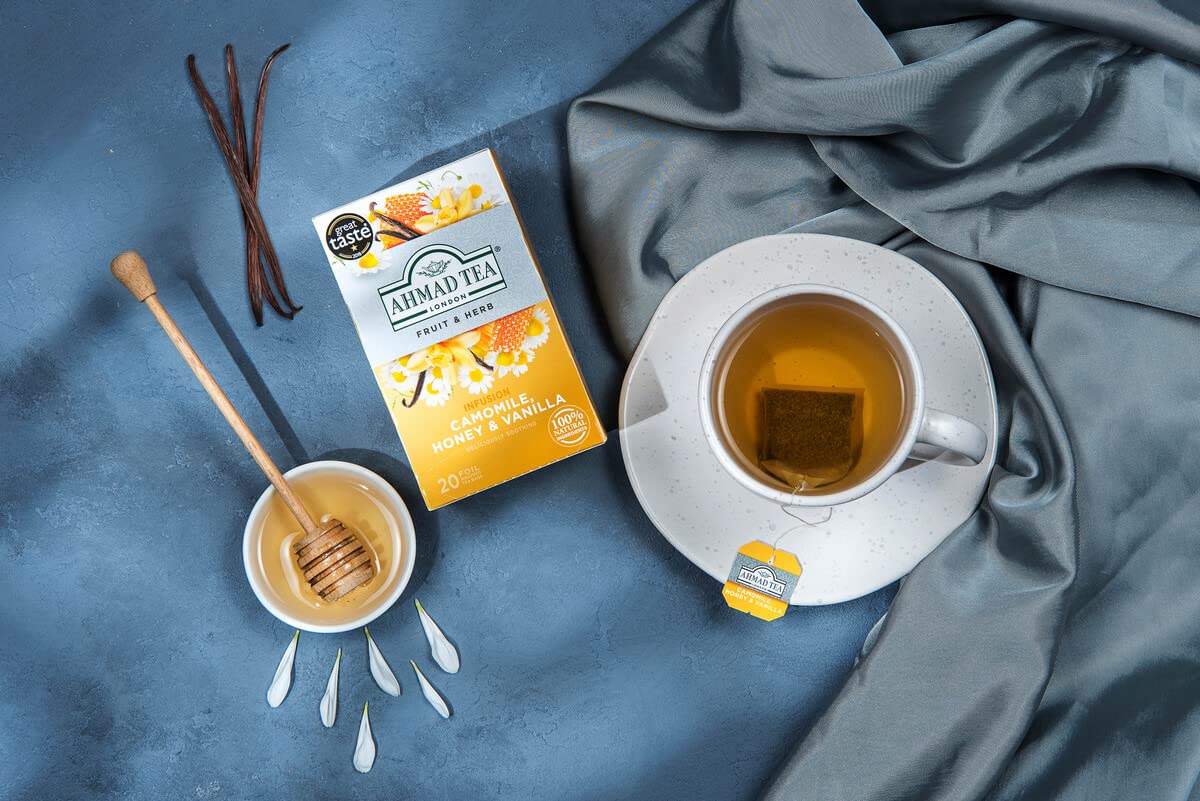 Ahmad Tea Camomile Tea with Honey & Vanilla 20 Count (Pack of 1)