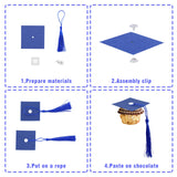 50Pcs Blue Graduation Cap Chocolate Decorations, 2026 Graduation Decor