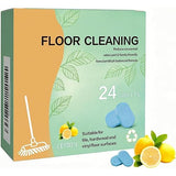 NCCEN Floor Cleaning Tablets, 24 Count, Hard Floor Cleaner Tablets, Lemon Scent, Multi-Surface Effervescent Cleaner for Hardwood, Tile, Vinyl