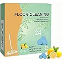 NCCEN Floor Cleaning Tablets, 24 Count, Hard Floor Cleaner Tablets, Lemon Scent, Multi-Surface Effervescent Cleaner for Hardwood, Tile, Vinyl