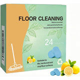 NCCEN Floor Cleaning Tablets, 24 Count, Hard Floor Cleaner Tablets, Lemon Scent, Multi-Surface Effervescent Cleaner for Hardwood, Tile, Vinyl