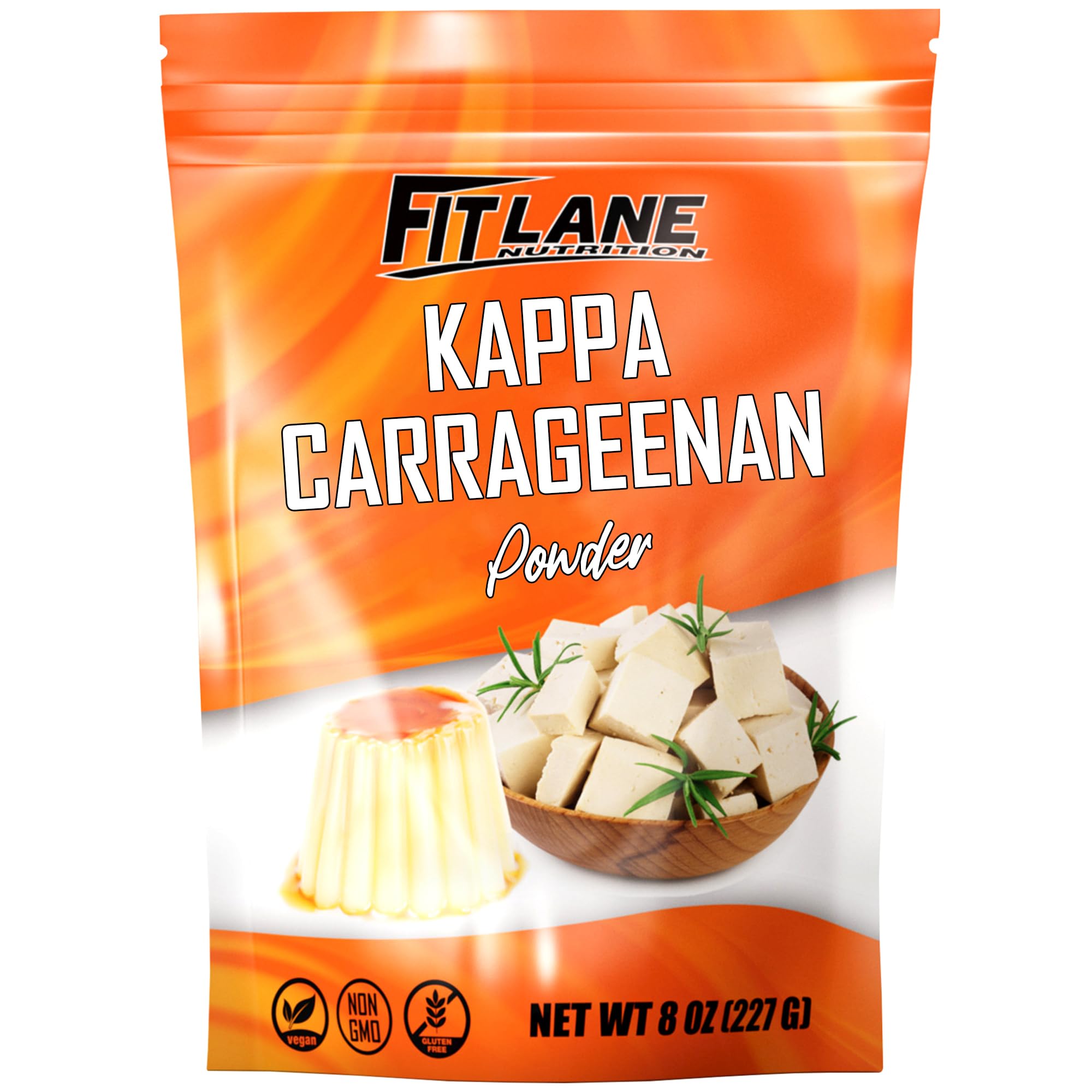 Kappa Carrageenan Powder 8 oz - For Vegan Mozzarella Cheese - Non-GMO - Refined Food Grade - For Marbling - Natural Vegetarian Thickener for Cooking