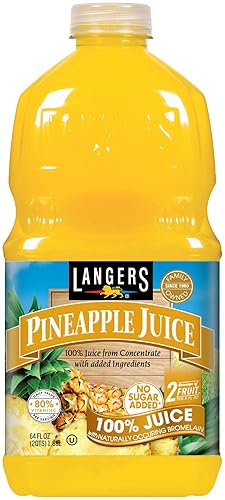 Langer, Pineapple Juice with Vitamin C, 64 Fl Oz Bottle