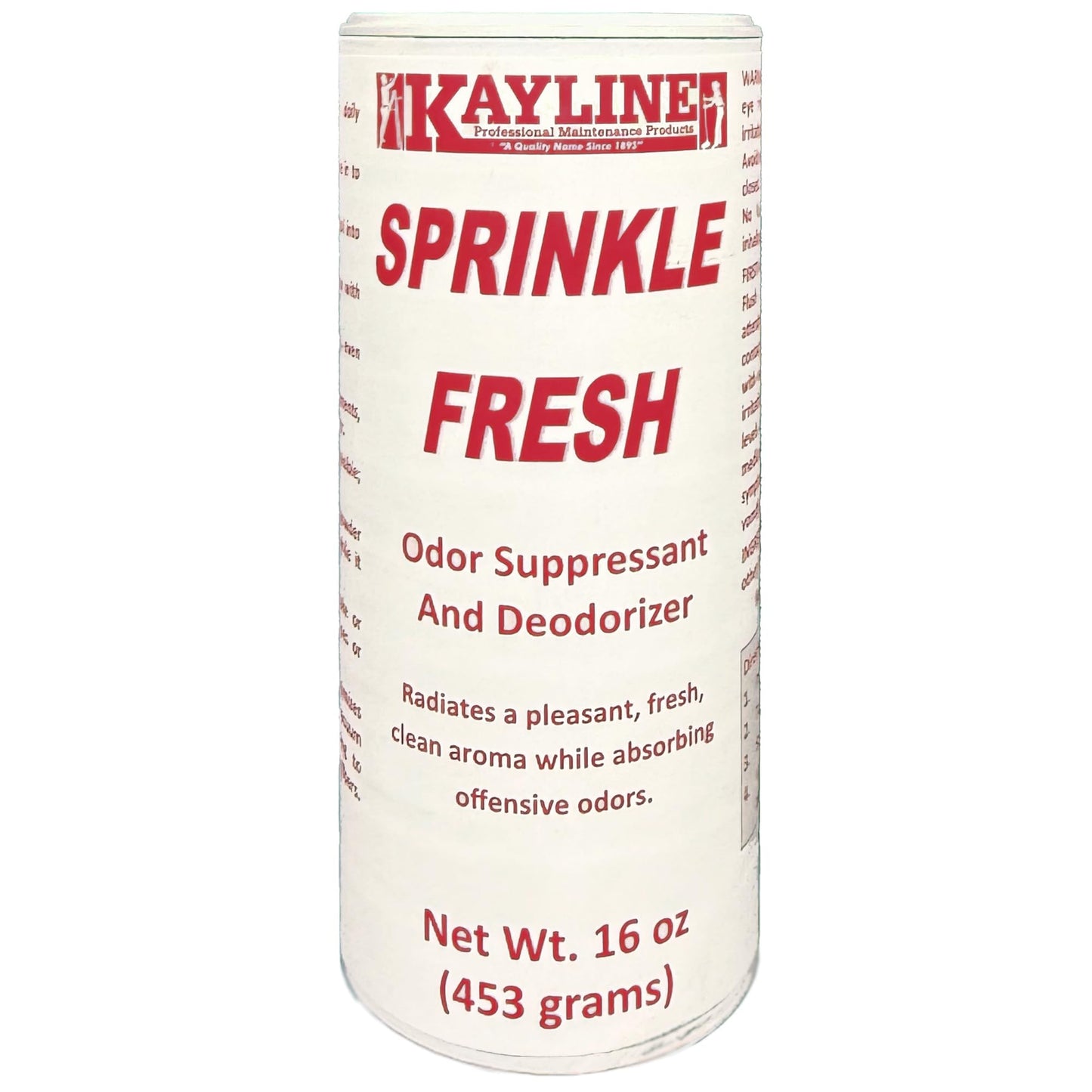 Sprinkle Fresh Carpet Freshener & Deodorizer Powder, Use on Upholstery, Garbage Cans & Dumpsters, 16 oz