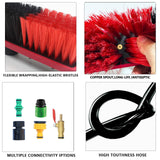 CNHOPOLE Water Fed Pole Window Cleaning Brush System Solar Panel Washing Kit 24ft Extension Pole Telescopic High Reach Cleaner with Soap Dispenser