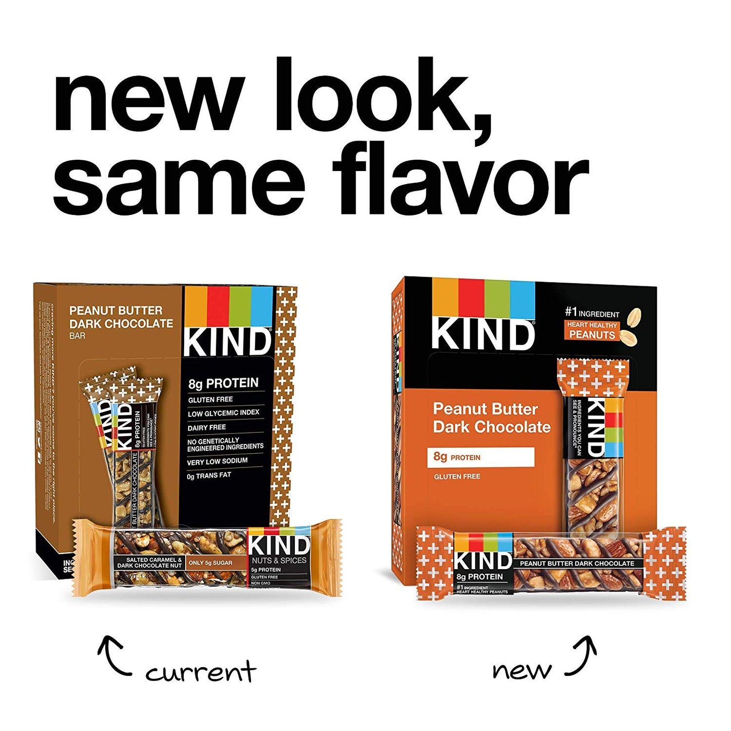 KIND Peanut Butter Dark Chocolate, Gluten Free, Low Sugar, Peanut Butter Dark Chocolate, 72Count