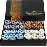 Father's Day Yogurt Pretzel Gift Basket - 4 Flavor Gourmet Pretzel Assortment - Birthday Gift - Thank You, Sympathy, Kosher