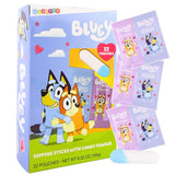 Bluey Dipping Sticks with Candy Powder Classroom Exchange Kit, Individual Packets for Party Favors, 22 Pouches