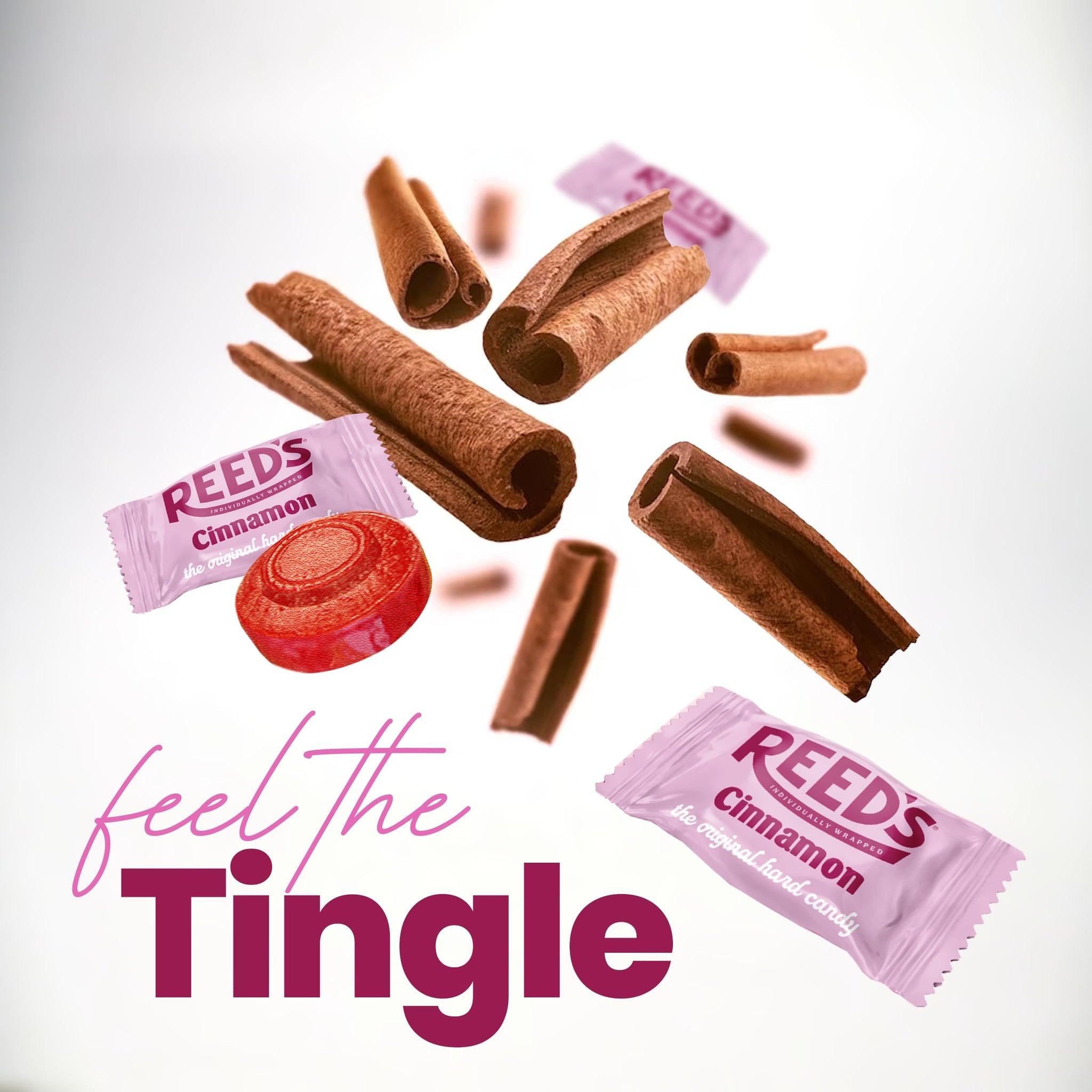 Reed’s Individually Wrapped Cinnamon Candy | Traditional Cinnamon Hard Candy | Reed’s Classic Spiced Hard Cinnamon Candy Brought To You By Iconic