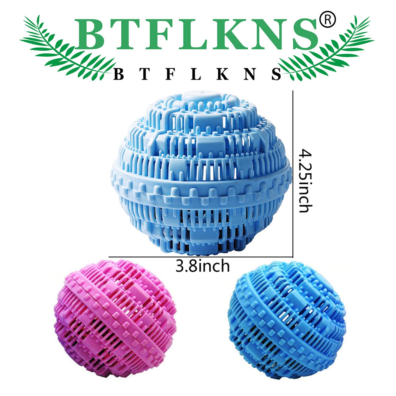 Laundry Balls Set, Eco-Friendly Super Washing Machine Laundry Ball, All Natural Washer Ball Laundry Detergent Alternative, Household Can Be Reused