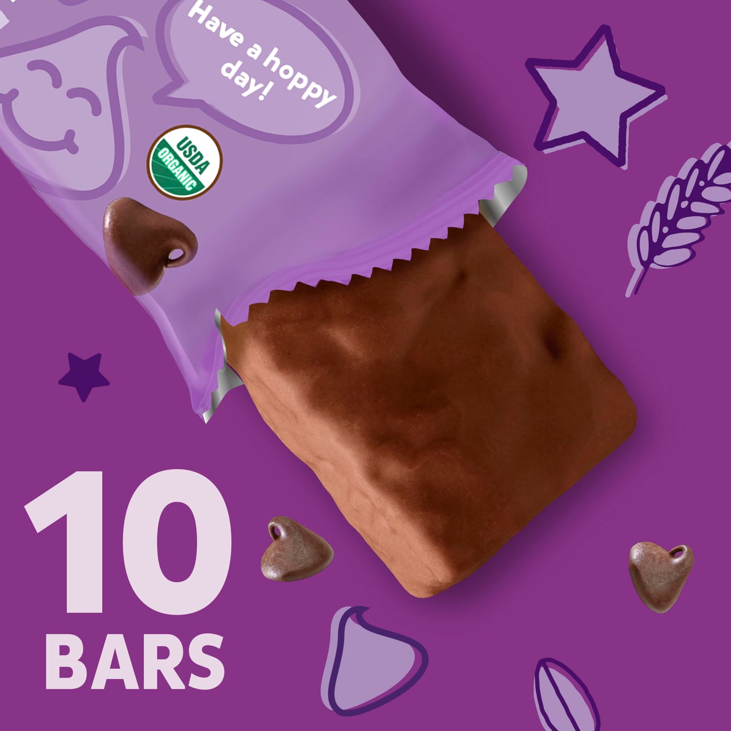 Annie's Organic Dipped Granola Bars, Chocolate Chip, Peanut Free, 10 Bars, 9.2 oz