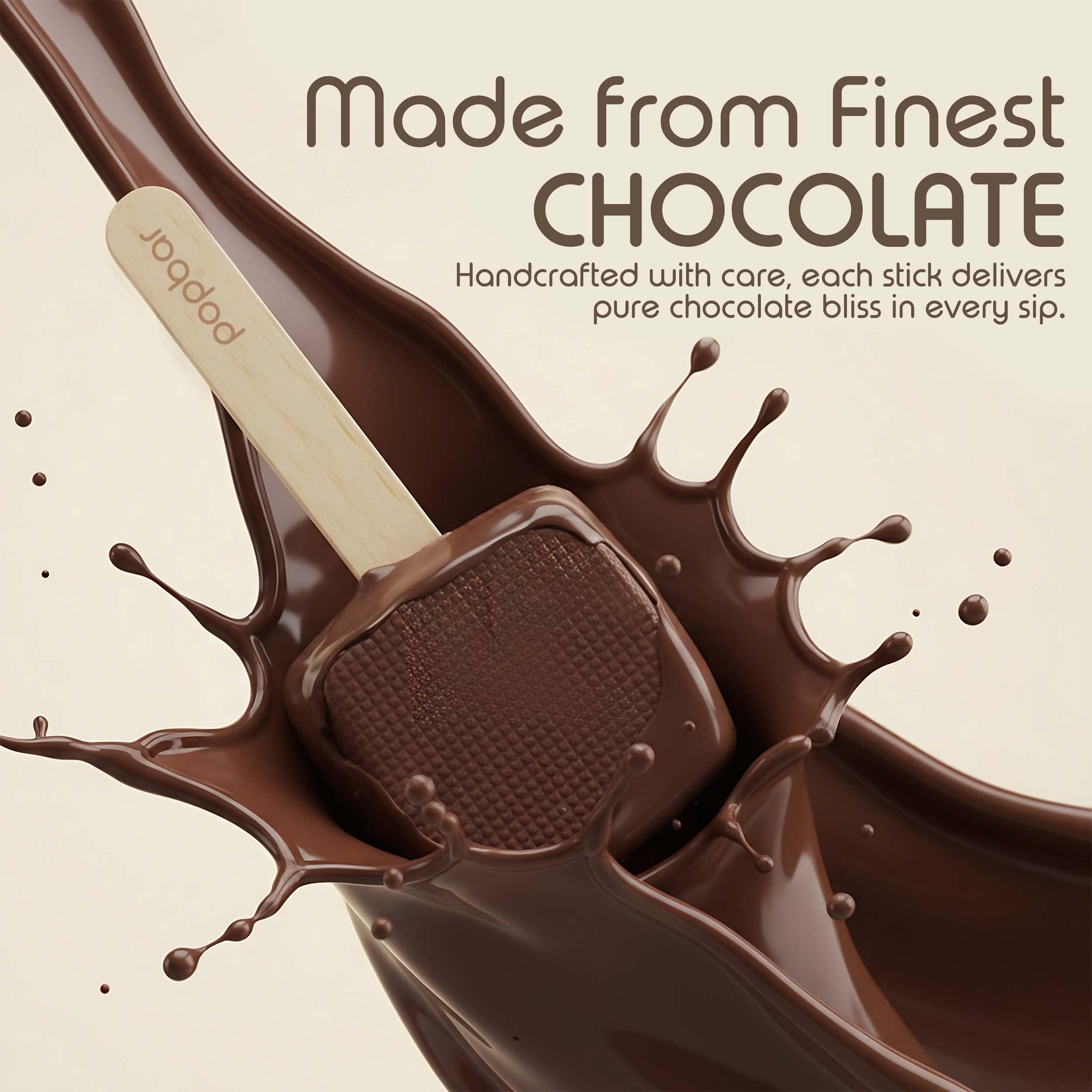 Popbar - Hot Chocolate Sticks - 50 Pack Bulk Case - Ideal for Holidays, Birthdays, Corporate Office Gifts, Stocking Stuffers, Thanksgiving, Christmas