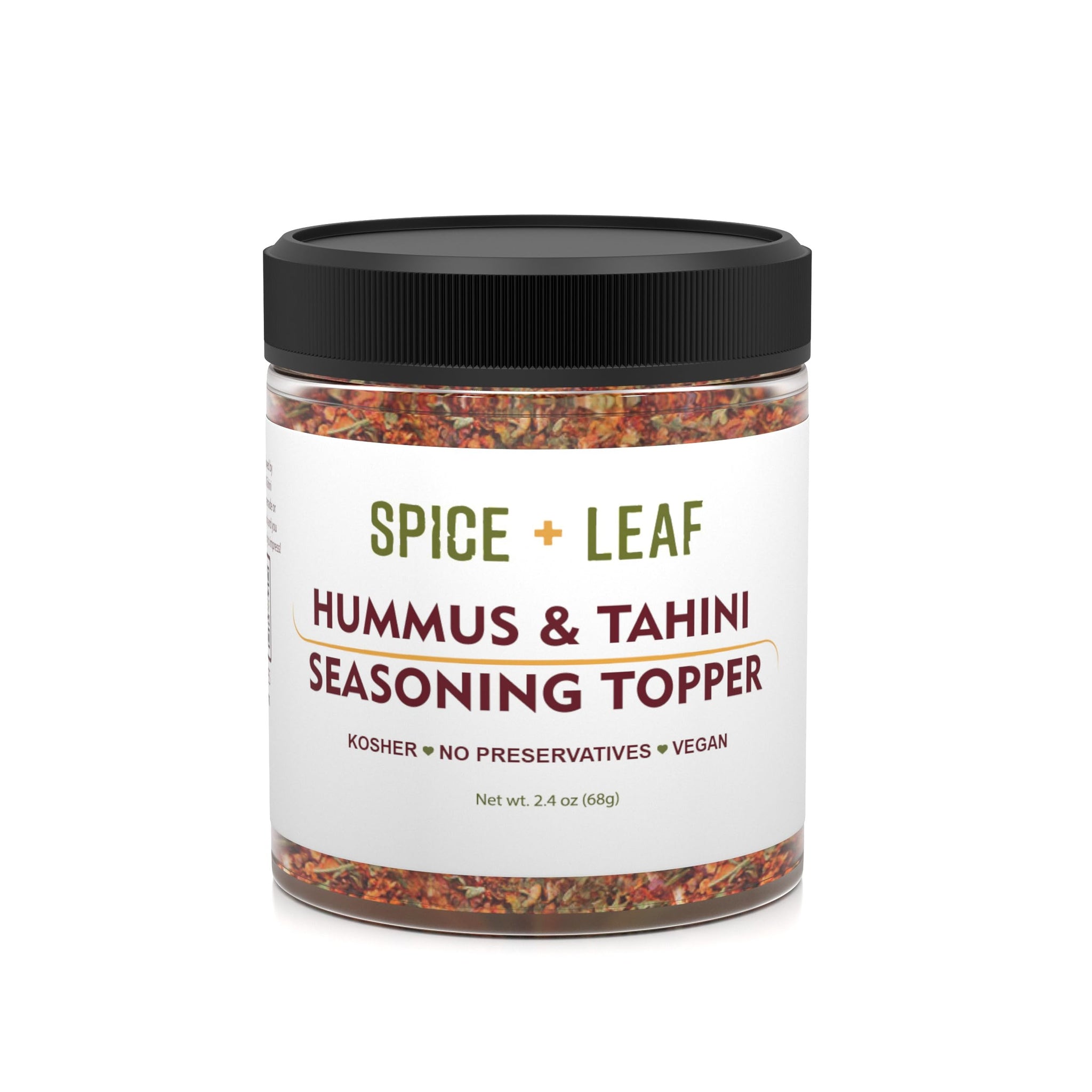 Premium Hummus & Tahini Seasoning Topper by SPICE + LEAF - Vegan Kosher Pesticide Free - Spice blend for Hummus, Tahini, Guacamole, Eggs, Salad, Fish