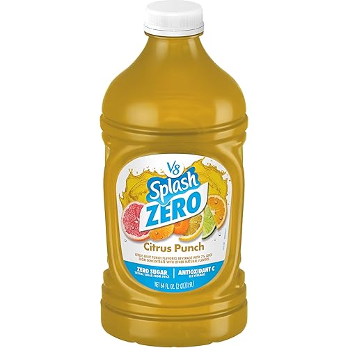 V8 Splash Citrus Punch Zero Sugar Juice Beverage, 64 fl oz Bottle