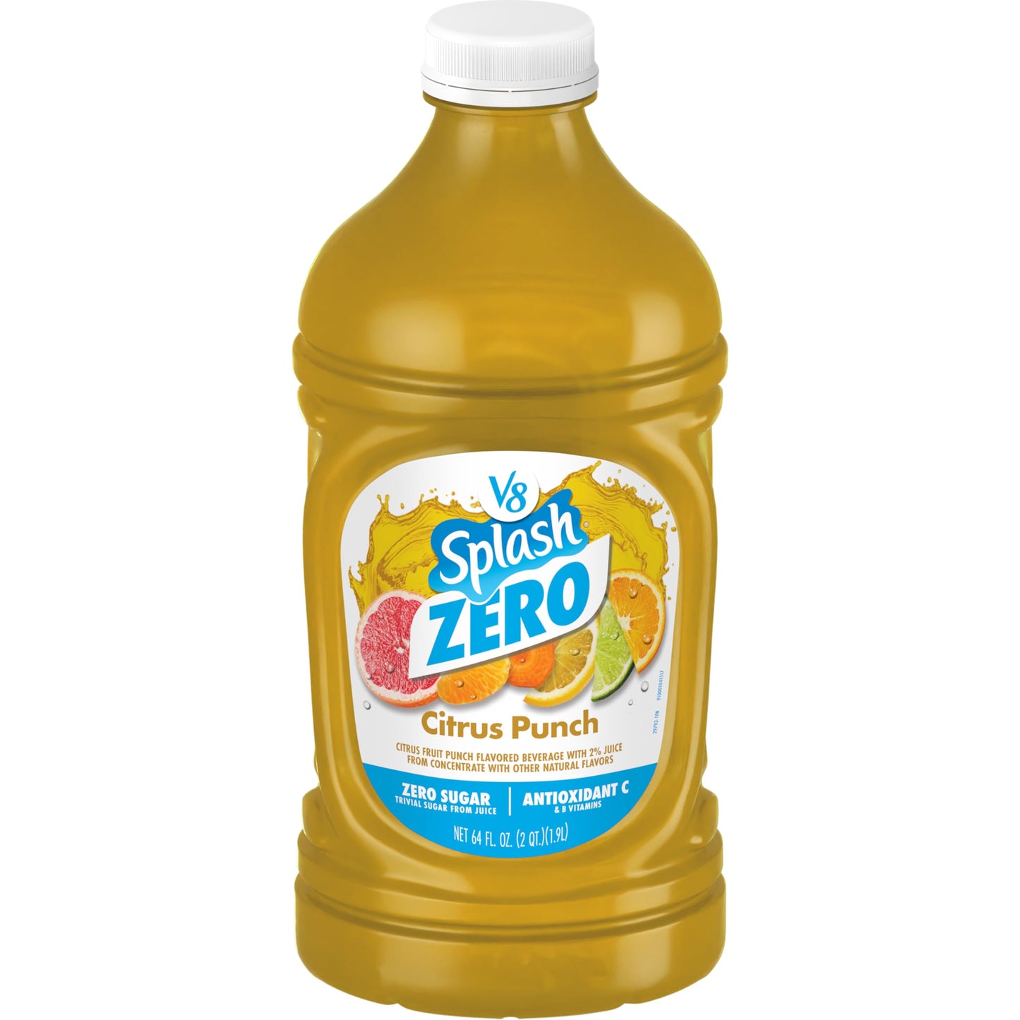 V8 Splash Citrus Punch Zero Sugar Juice Beverage, 64 fl oz Bottle