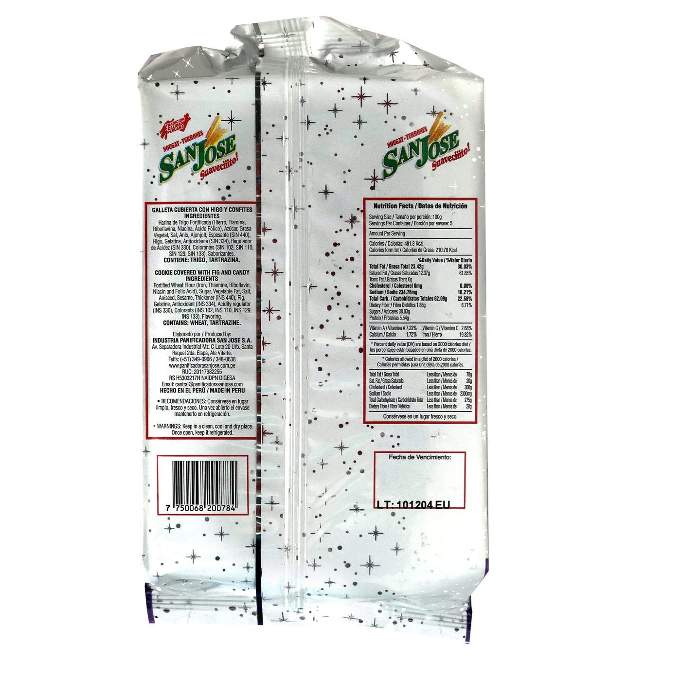 Moptrek se Turron de Dona Pepa Peruano 500 gr | Peruvian Nougat (1.1 lbs) 2 Pack
