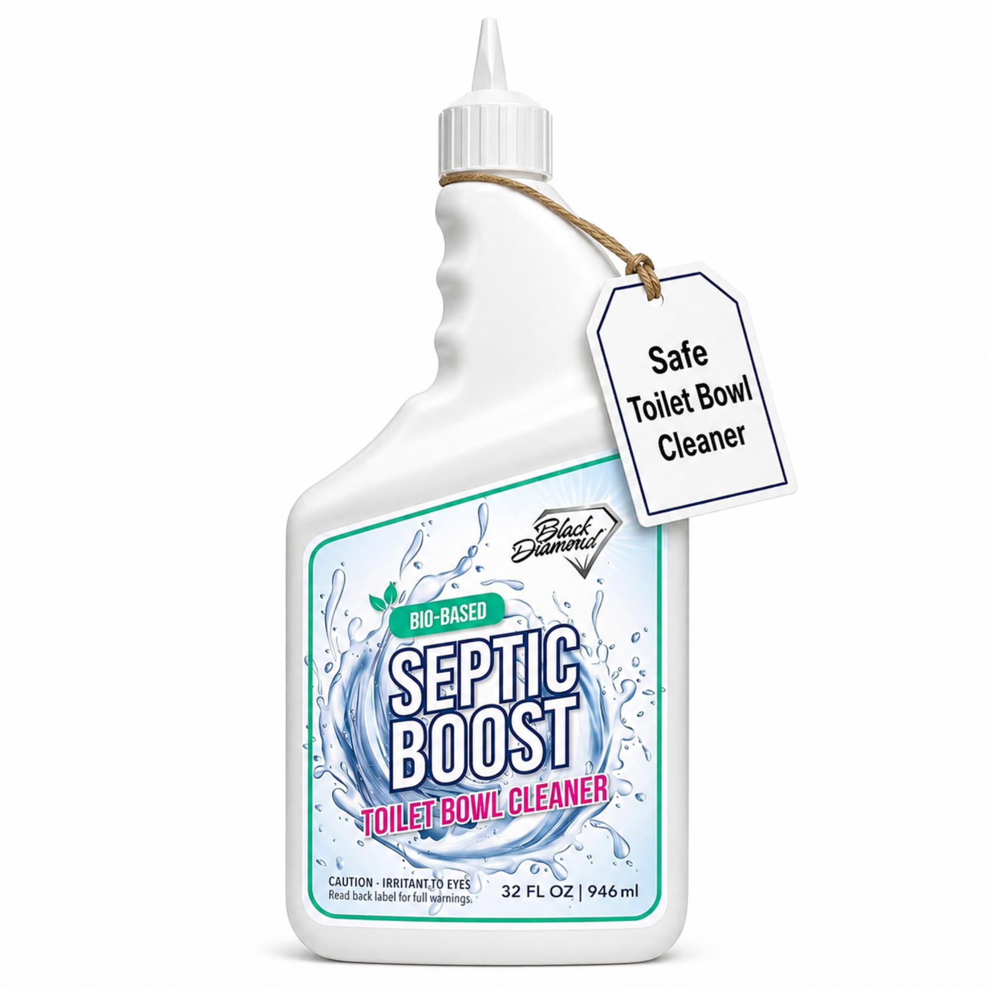 Septic Safe Toilet Bowl Cleaner - Septic Boost Acid-Free Toilet Cleaner with Enzymes for Septic Tank Treatment - Effective Cleaning & Deodorizing