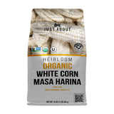 Just About Foods Organic Heirloom White Corn Masa Harina 1lb
