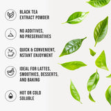 Instant Black Tea Extract Powder, Unsweetened Iced Tea Extract from Real Black Tea Leaves for Hot or Cold Drinks, Instant Tea Mix for Beverages