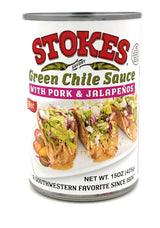 Stokes Green Chile Sauce with Pork and Jalapenos Pack of 3