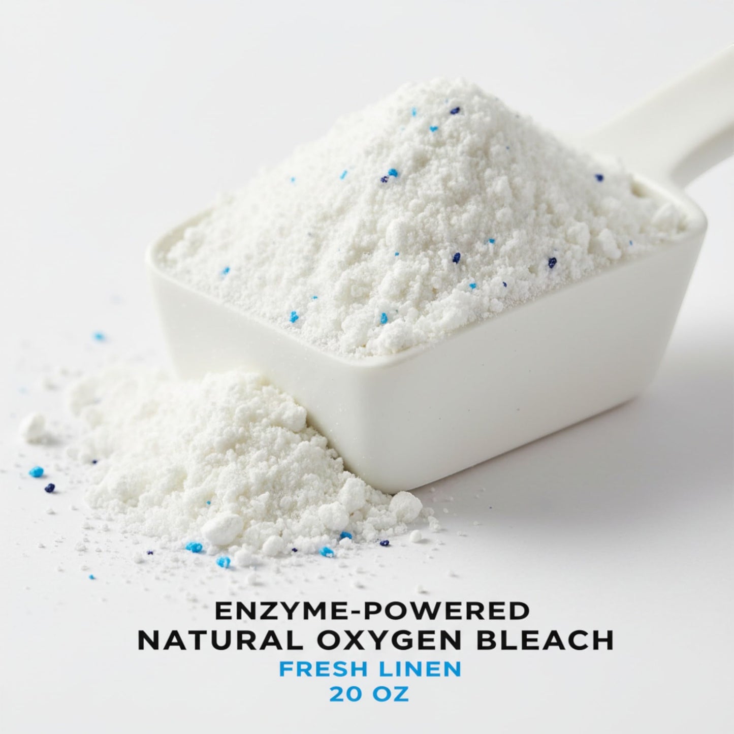 GLAT Group Enzyme-Powered Natural Oxygen Bleach (Powder) - Fresh Linen | Chlorine-Free Stain Remover & Laundry Whitener | Safe for Colors, Septic