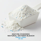 GLAT Group Enzyme-Powered Natural Oxygen Bleach (Powder) - Fresh Linen | Chlorine-Free Stain Remover & Laundry Whitener | Safe for Colors, Septic