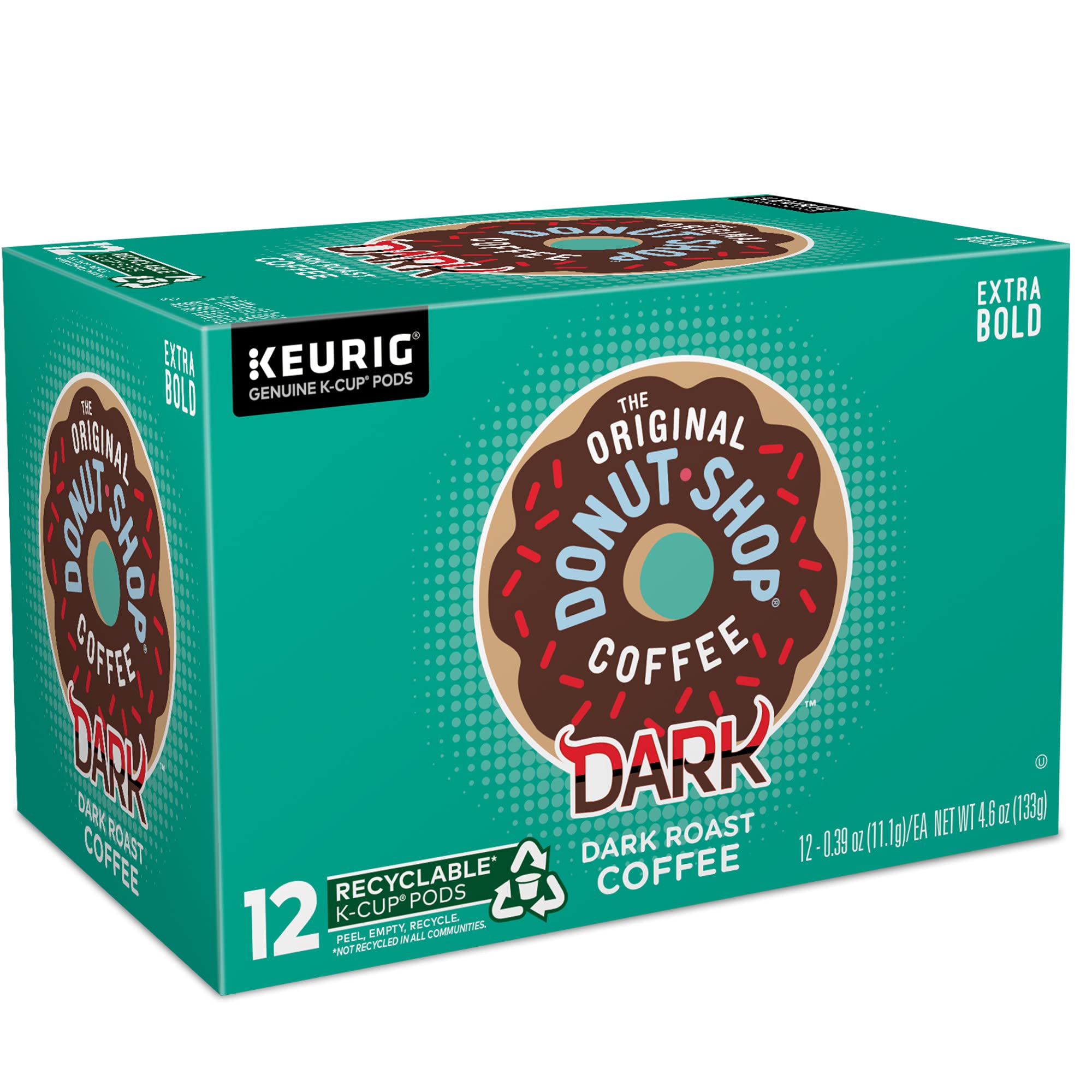 The Original Donut Shop Dark Roast Coffee, K-Cup, 12 ct