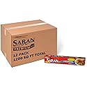 Saran Premium Plastic Wrap, Bulk Food Storage, Easy Dispense, 1,200 Sq Ft