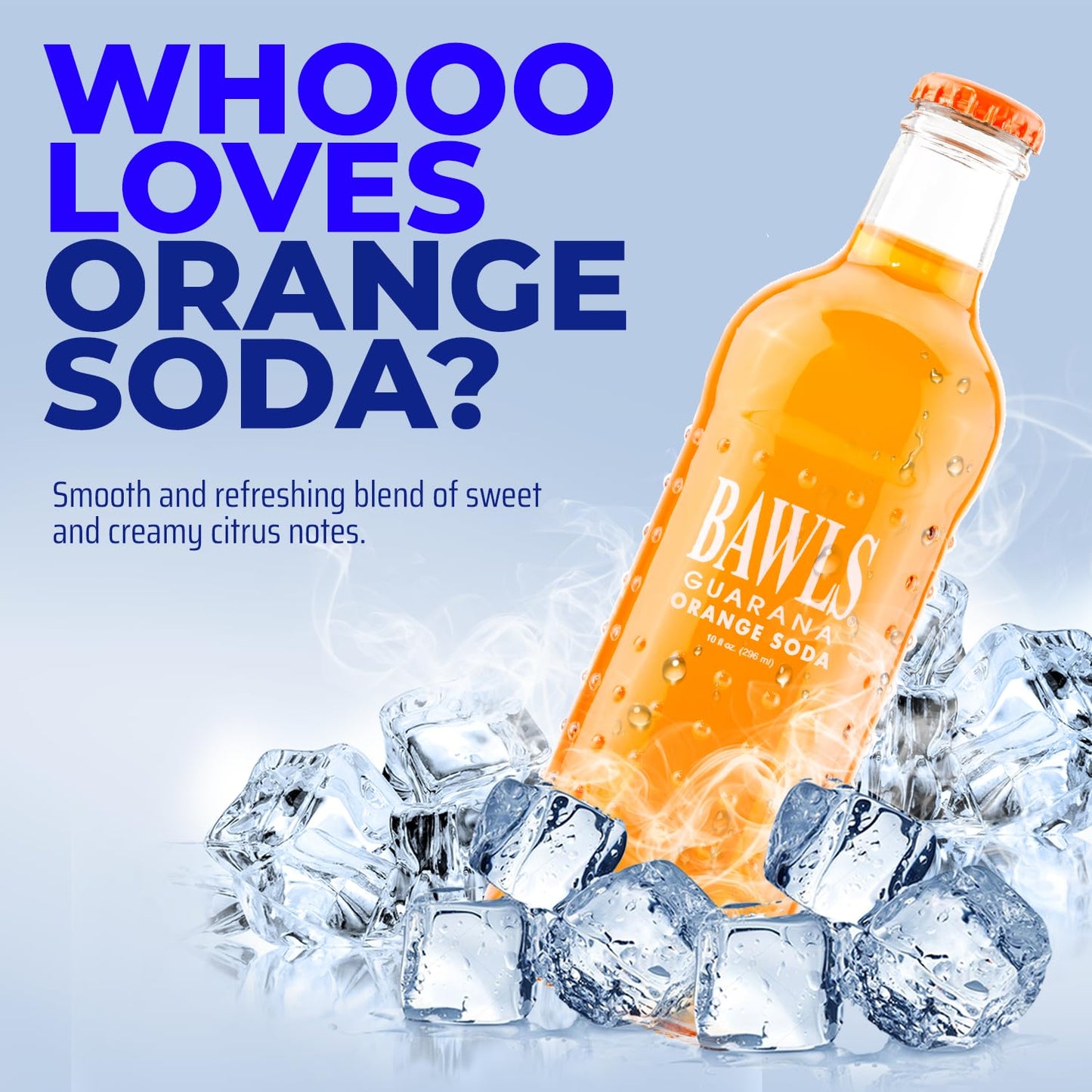 BAWLS Guarana Mandarin Orange, BAWLS Guarana Drink, Guarana Soda, Guarana Fueled Soda for Energy, High Energy Caffeinated Drink, 10oz 12 Pack Glass