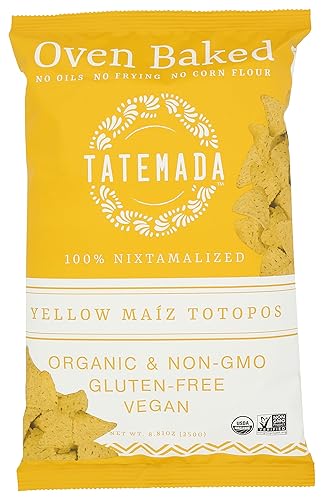 Tatemada Organic Yellow Maíz Totopos, 8.81 OZ (6 pack)